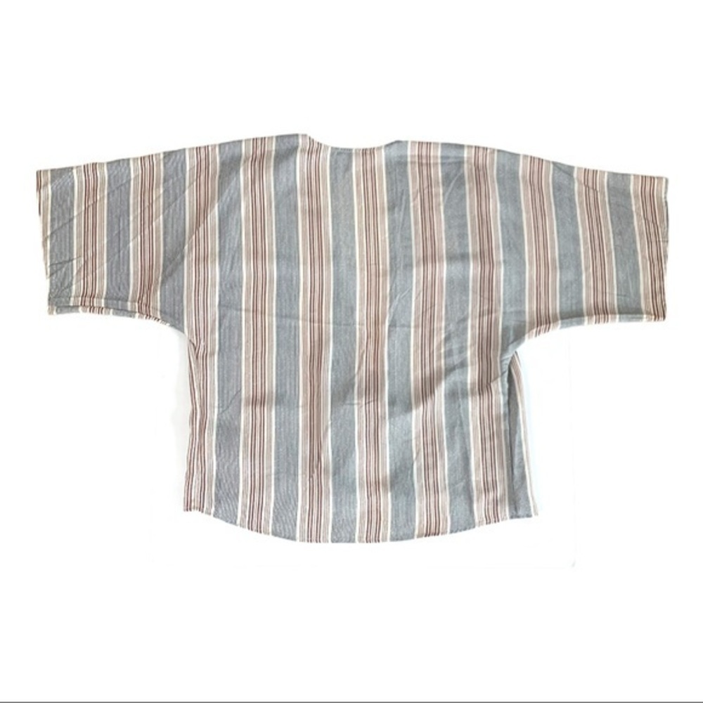 West Kei Tie Knot Pinstripe Blouse Top - Picture 3 of 7